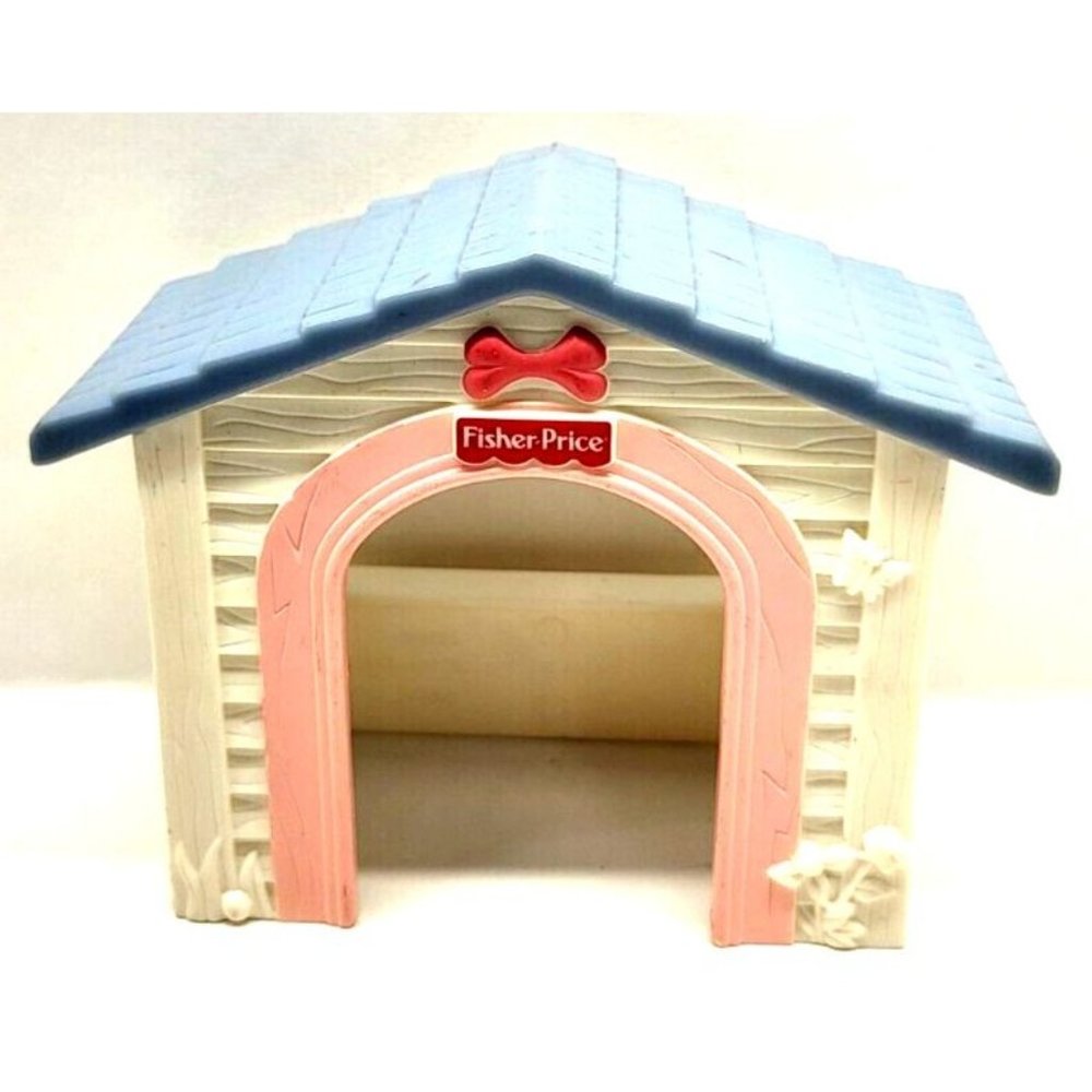 2005 FISHER PRICE Loving Family 3 3/4" Dollhouse DOG HOUSE Puppy Doggie Doghouse